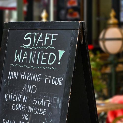 Staff vacancies sign