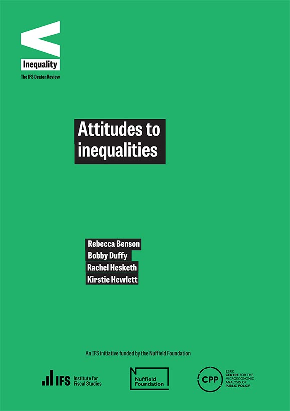 Attitudes to inequality cover
