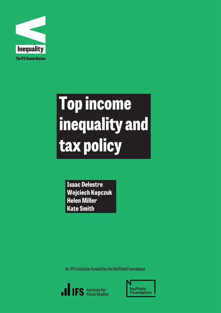 Cover Top income inequality and tax policy