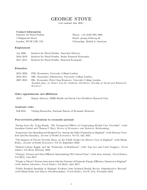 Image representing the file: George Stoye's CV