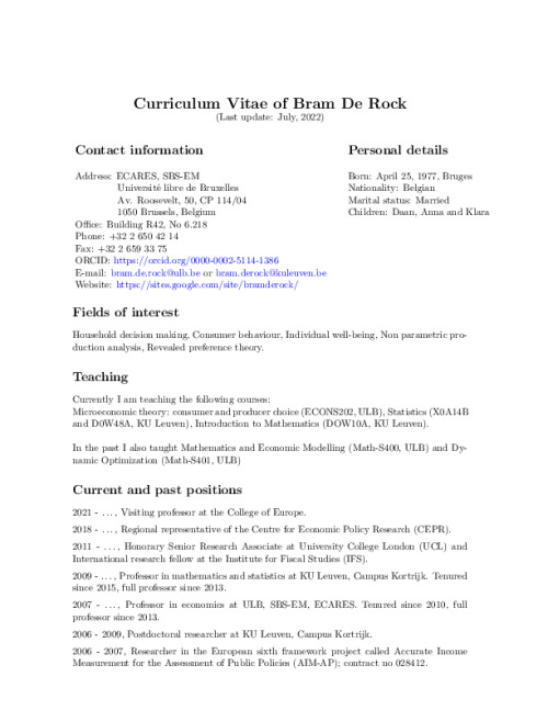 Image representing the file: Bram De Rock's CV