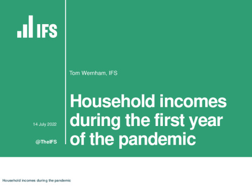 Image representing the file: Household incomes during the first year of the pandemic