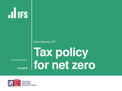 Image representing the file: Isaac Delestre: Tax policy for net zero
