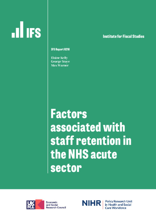 Image representing the file: Factors associated with staff retention in the NHS acute sector