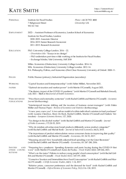 Image representing the file: Kate Smith's CV