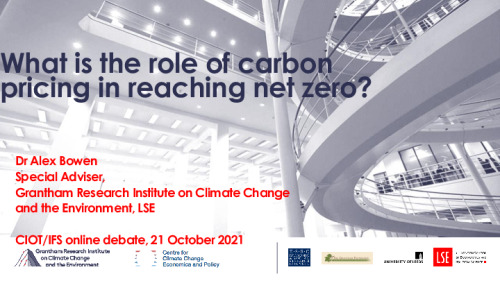 Image representing the file: Dr Alex Bowen: What is the role of carbon pricing in reaching net zero?