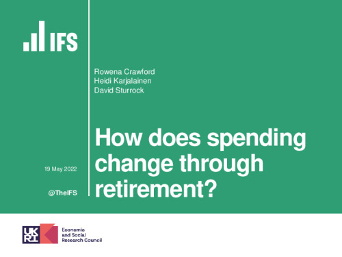 Image representing the file: Spending patterns through retirement