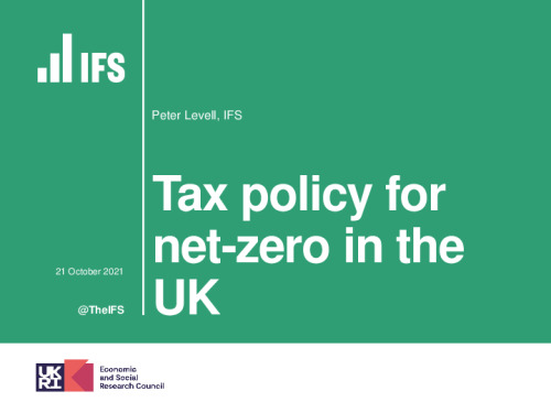 Image representing the file: Peter Levell: Tax policy for net-zero in the UK