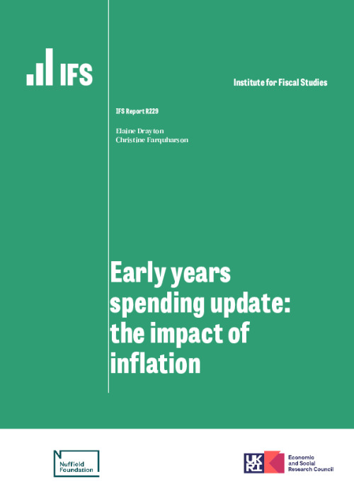 Image representing the file: Early years spending update: the impact of inflation