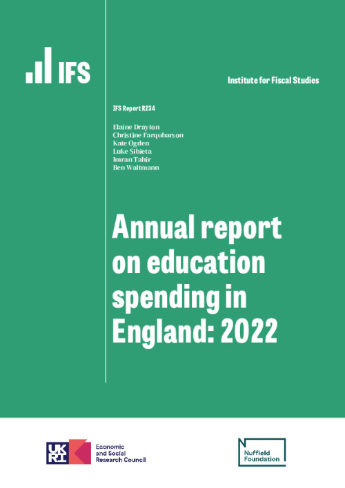 Image representing the file: Annual report on education spending in England: 2022