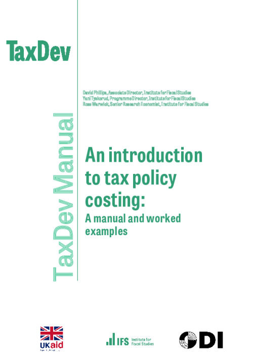 Image representing the file: Download TaxDev tax policy costings manual