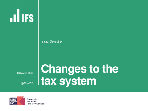 Image representing the file: Download slides on changes to the tax system