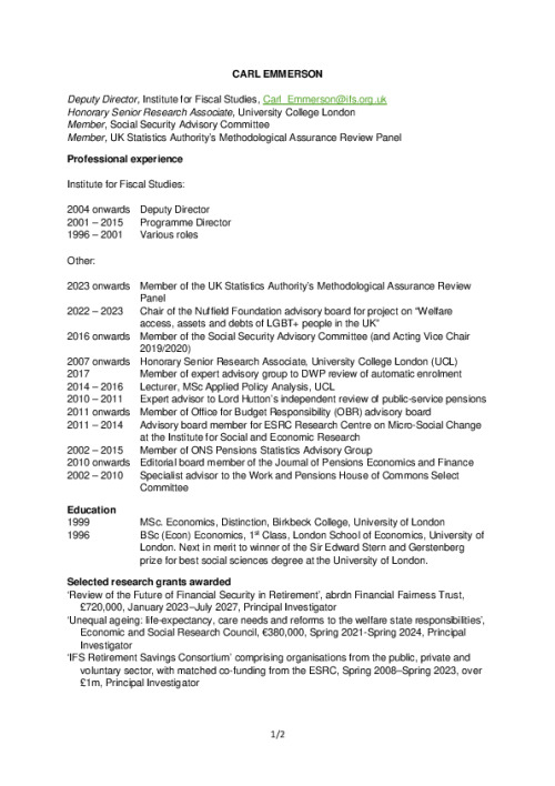 Image representing the file: Carl Emmerson's CV
