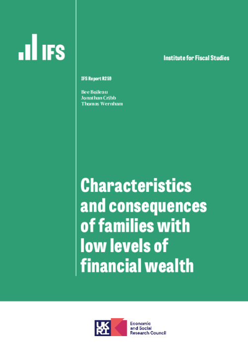 Image representing the file: Characteristics and consequences of families with low levels of financial wealth