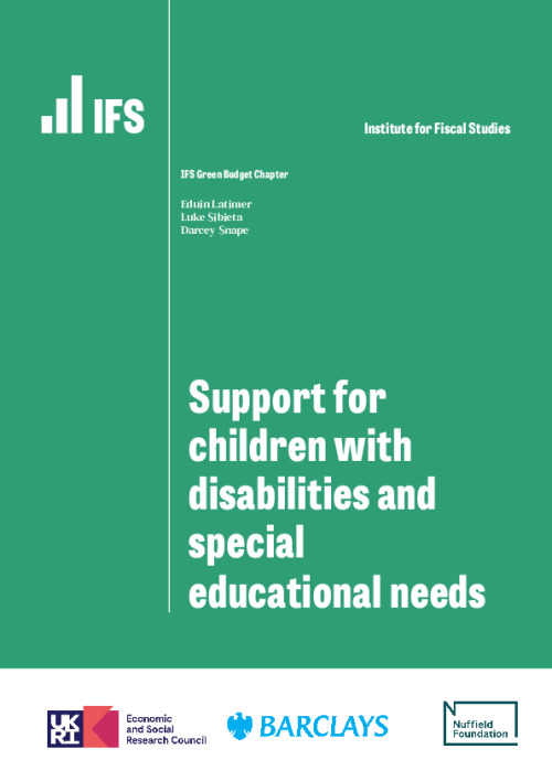 Support for children with disabilities and special educational needs ...