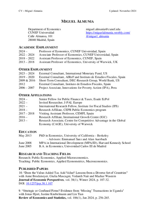 Image representing the file: Miguel Almunia's CV