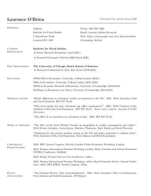 Image representing the file: Laurence O'Brien's CV