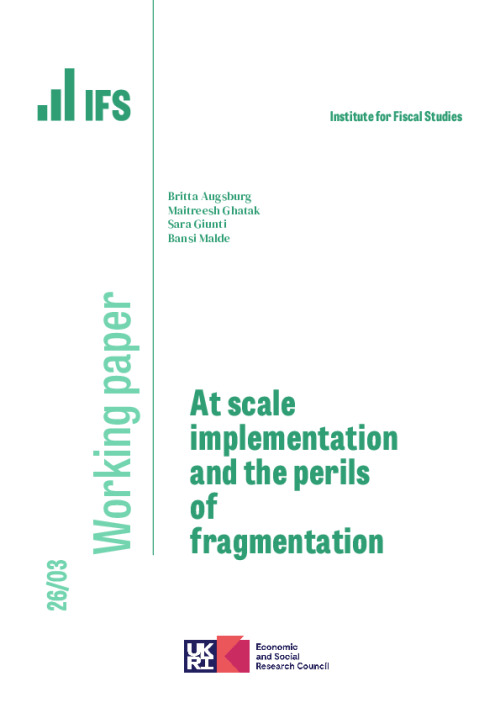 At scale implementation and the perils of fragmentation | Institute for ...