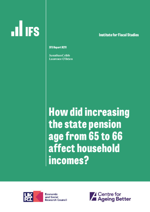 Image representing the file: How did increasing the state pension age from 65 to 66 affect household incomes?