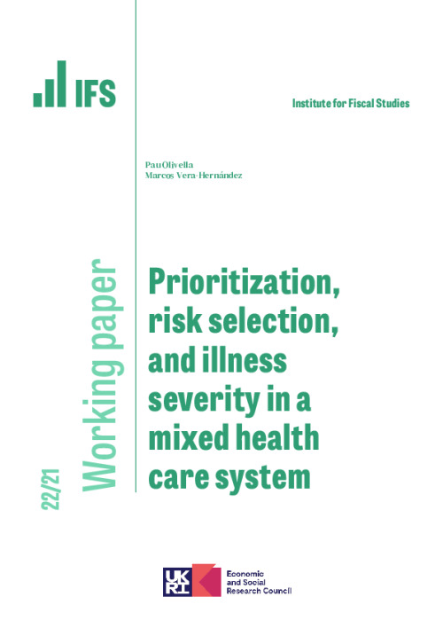 Image representing the file: Prioritization, risk selection, and illness severity in a mixed health care system