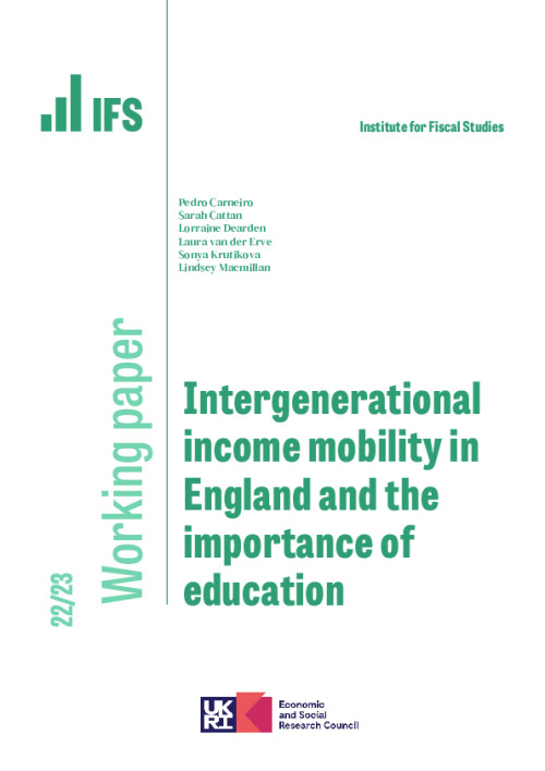 Image representing the file: Intergenerational income mobility in England and the importance of education