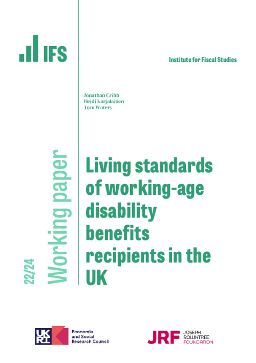 Image representing the file: Living standards of working-age disability benefits recipients in the UK