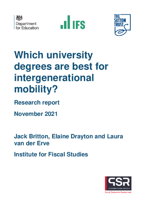 Image representing the file: Which university degrees are best for intergenerational mobility?