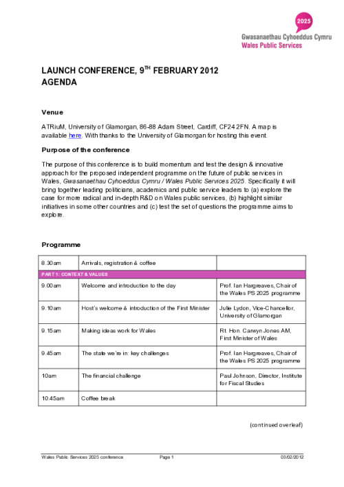Image representing the file: paul johnson - wales public services feb 2012 conference agenda (final).pdf