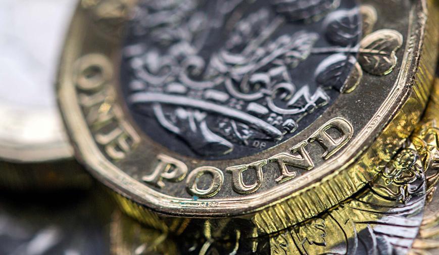 UK pound coin
