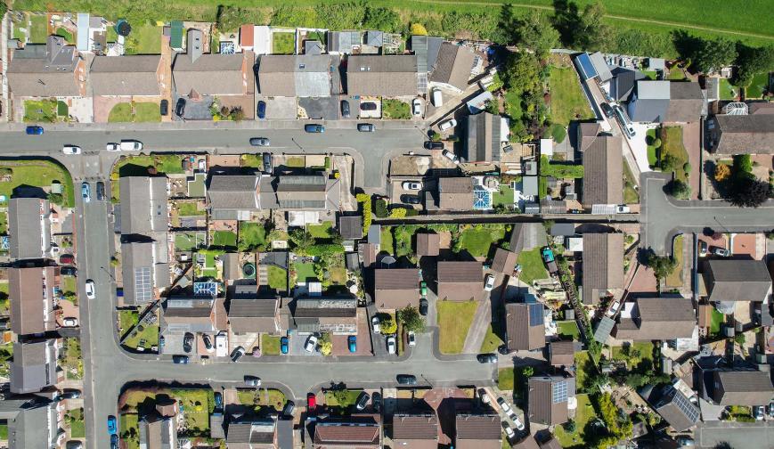 UK Town from above