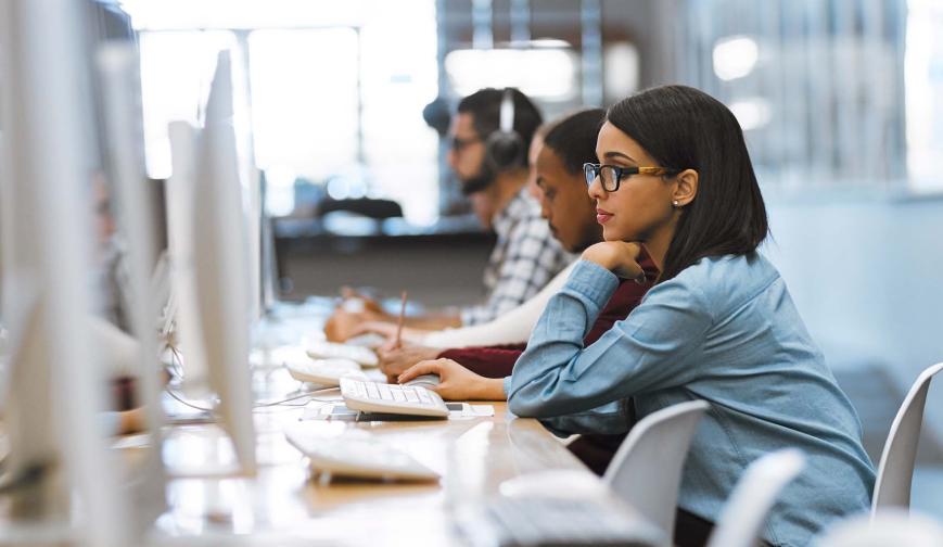 students in computer room