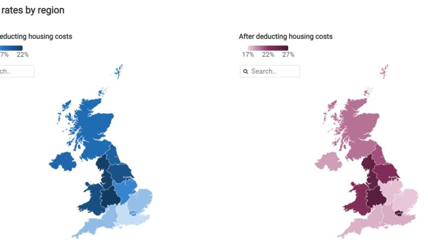 Poverty rates by region