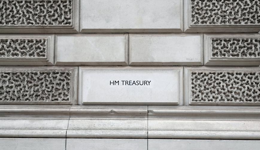 Image of HM Treasury sign on building