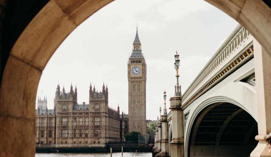 Parliament from across the river