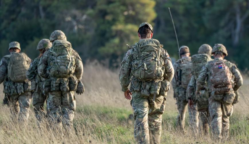 UK soldiers in field