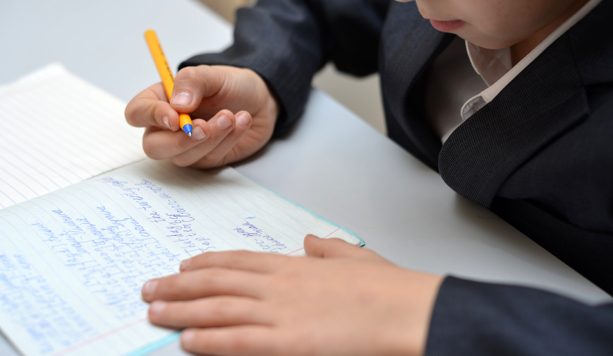 Child studying