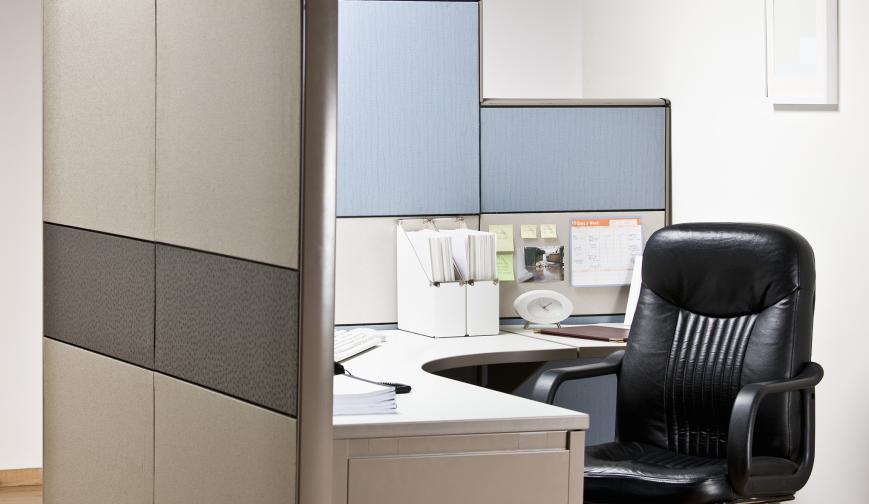 Empty office desk