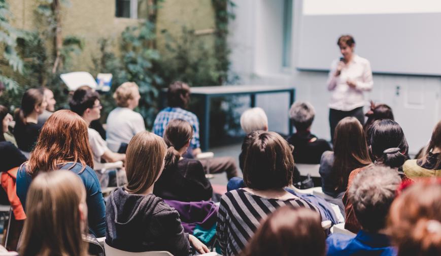 Teachers in a school meeting