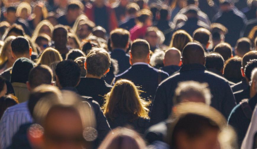 Crowd walking
