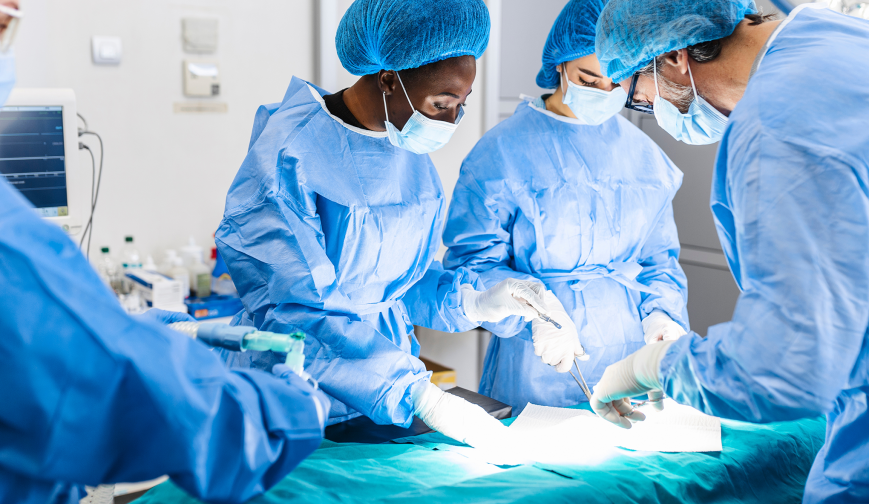 Patient undergoing surgery