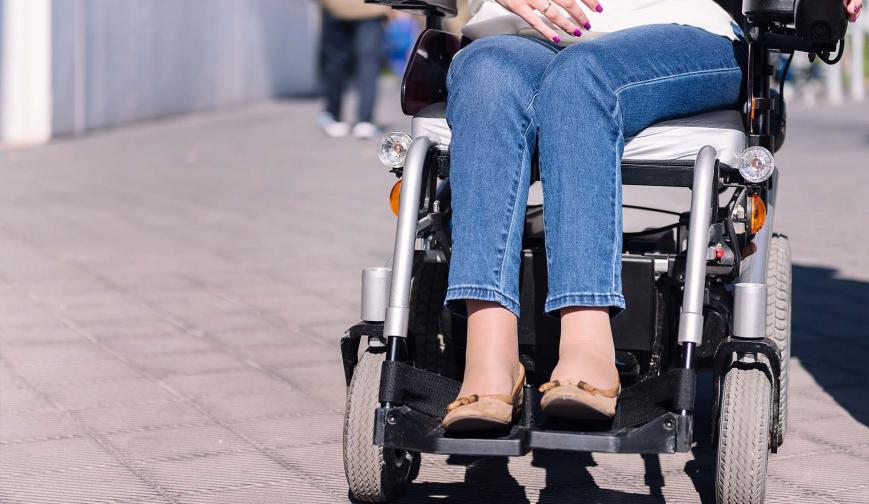 Woman in a wheelchair