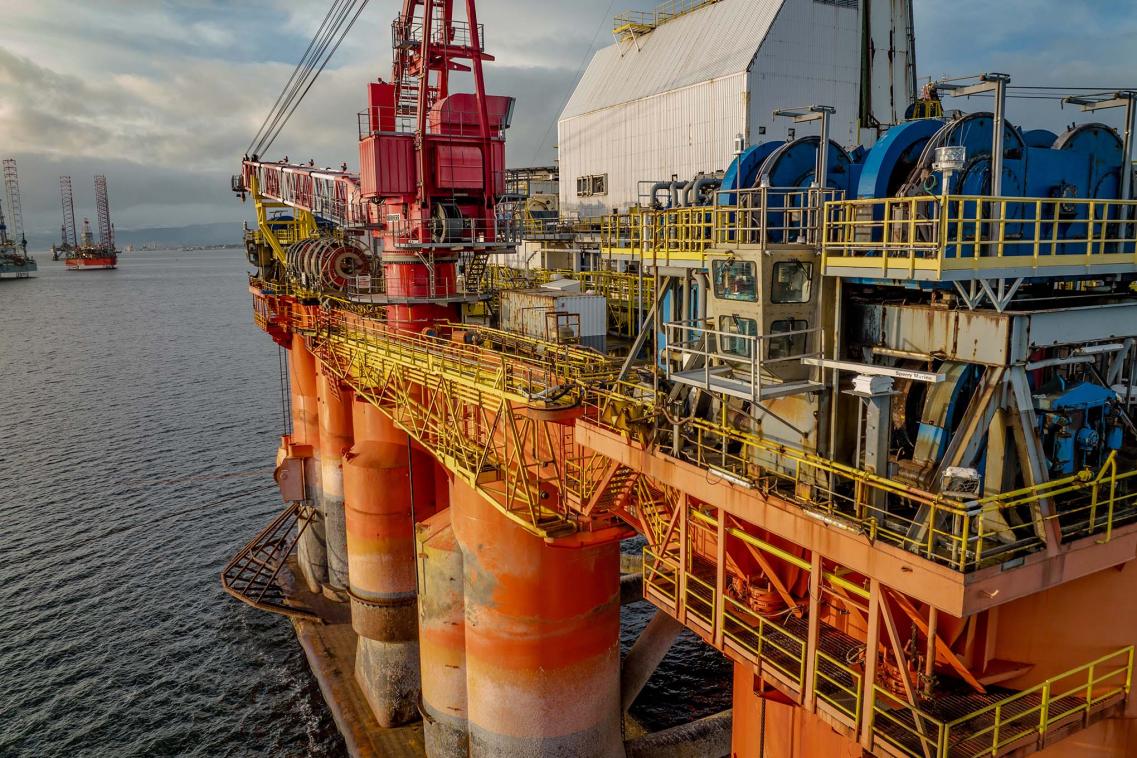 North sea oil rig