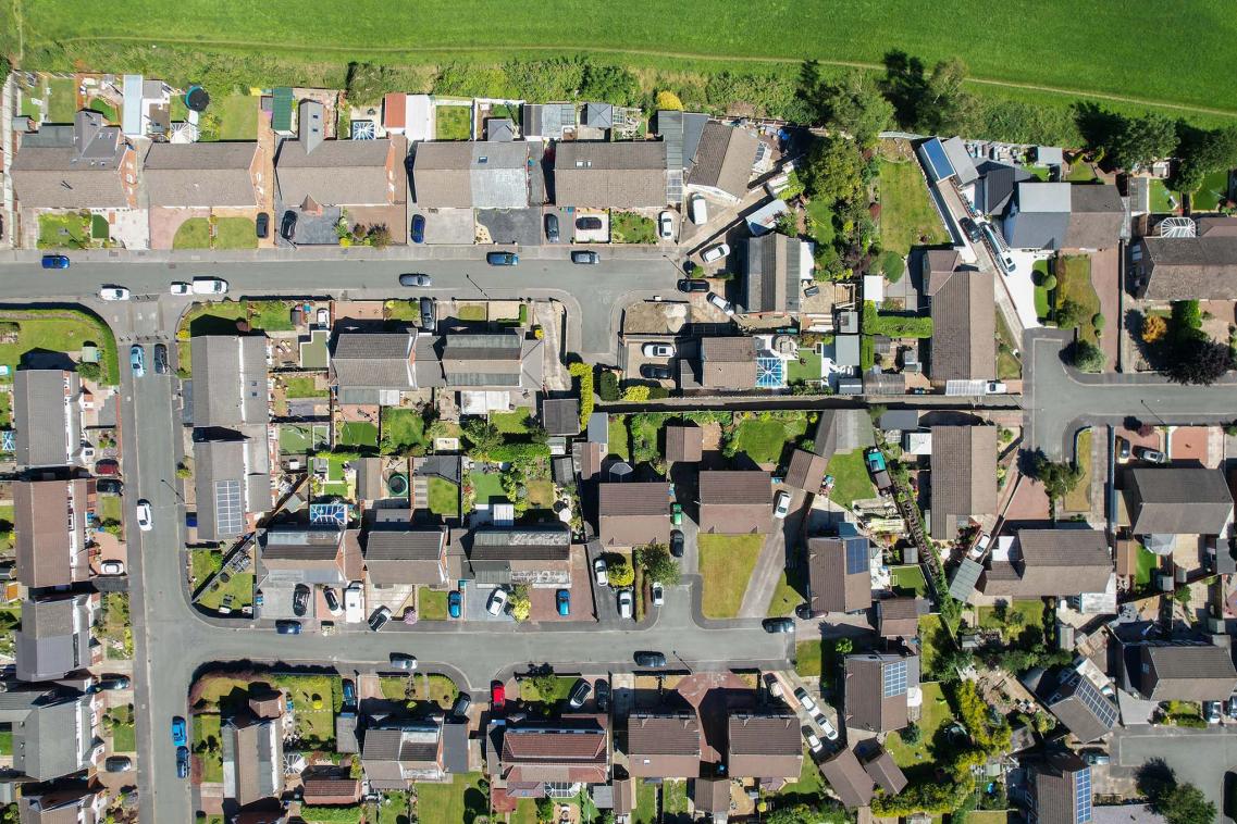 UK Town from above
