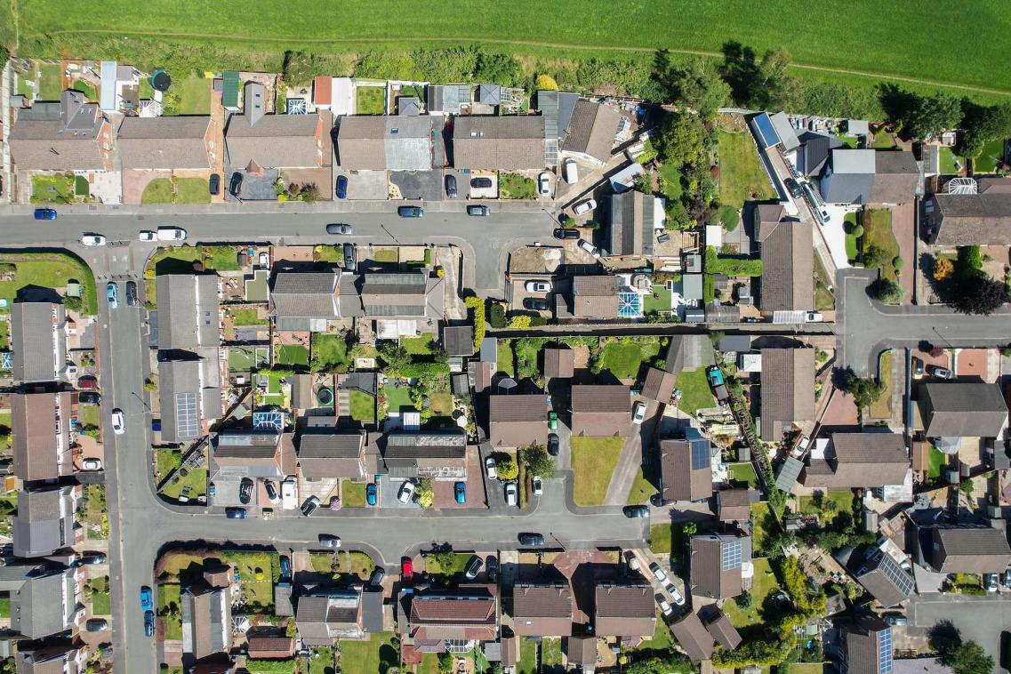 UK Town from above