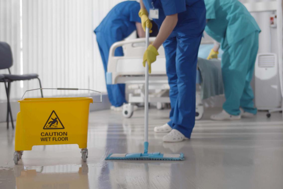 Cleaner in hospital