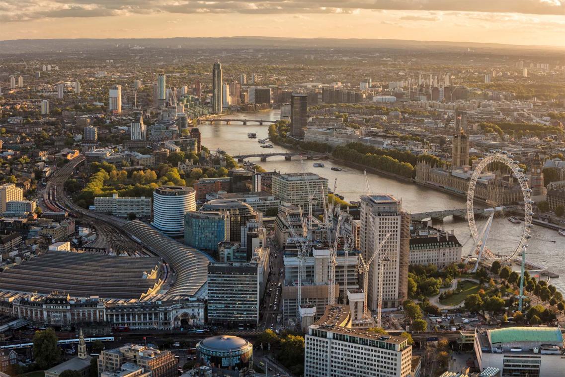 Aerial view of London