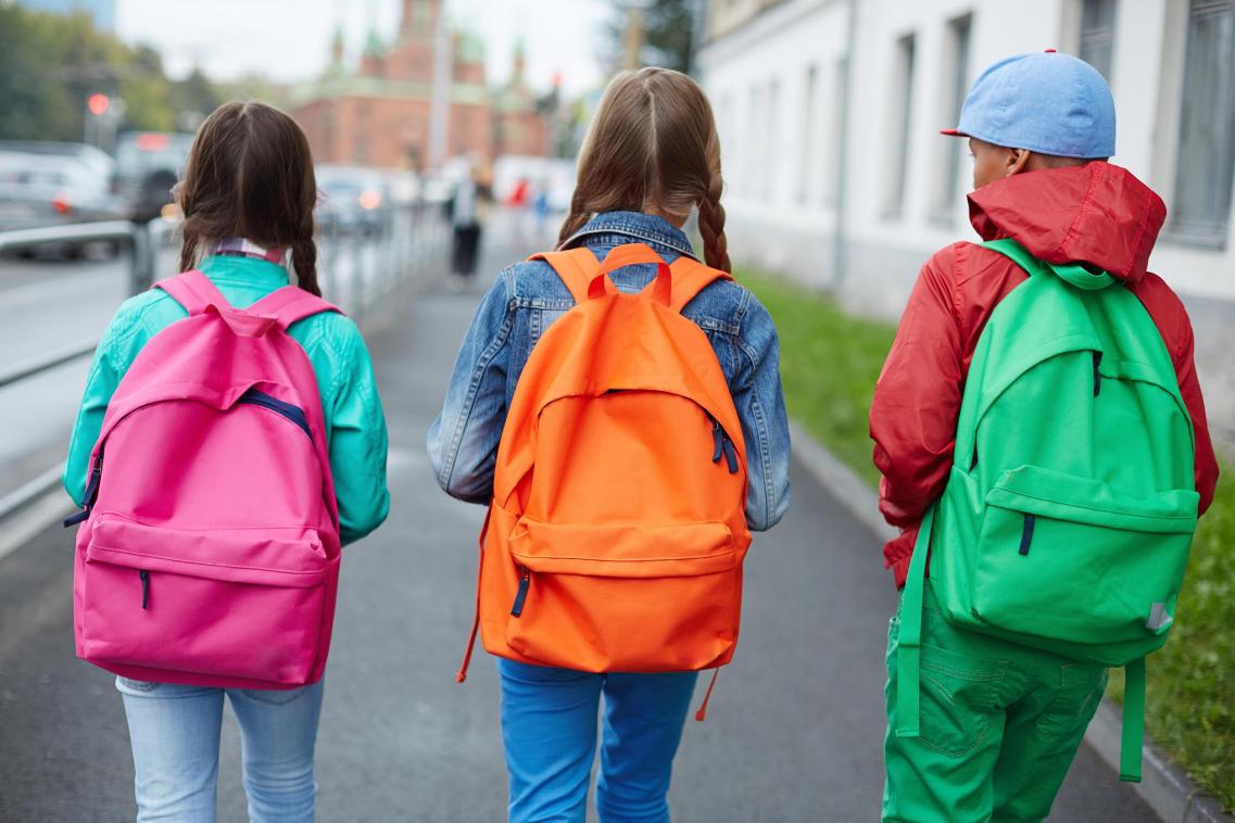 Children going to school