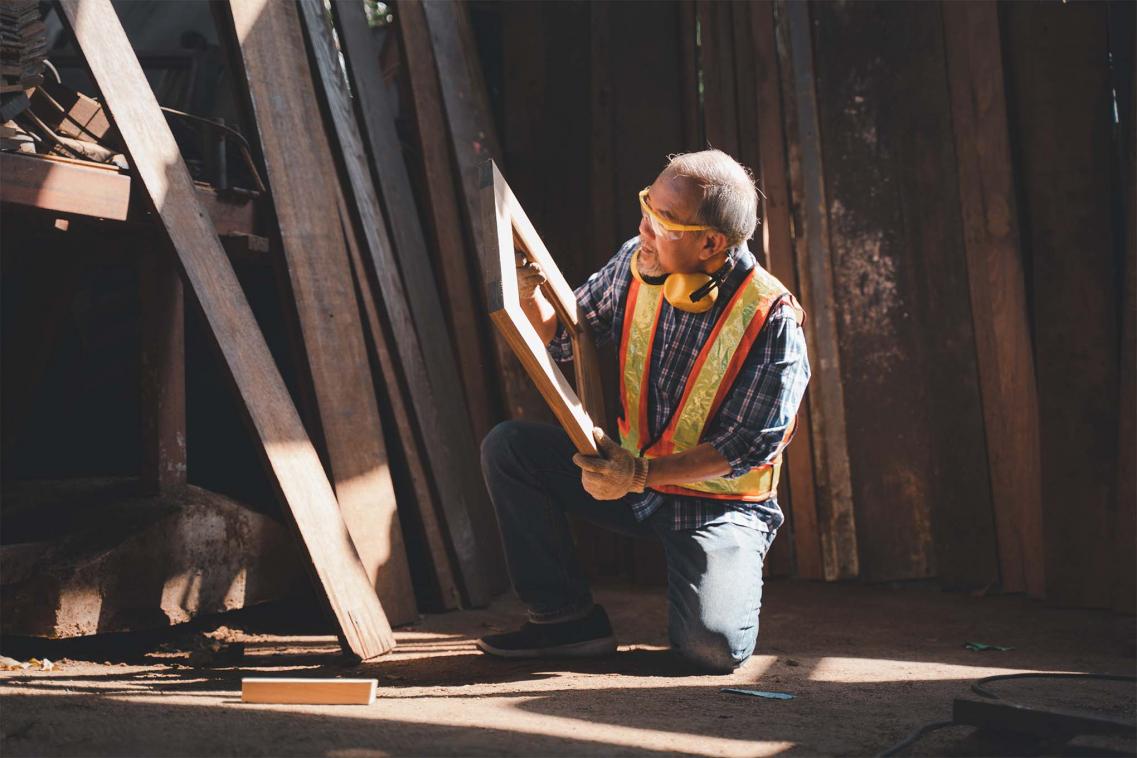 Person woodworking