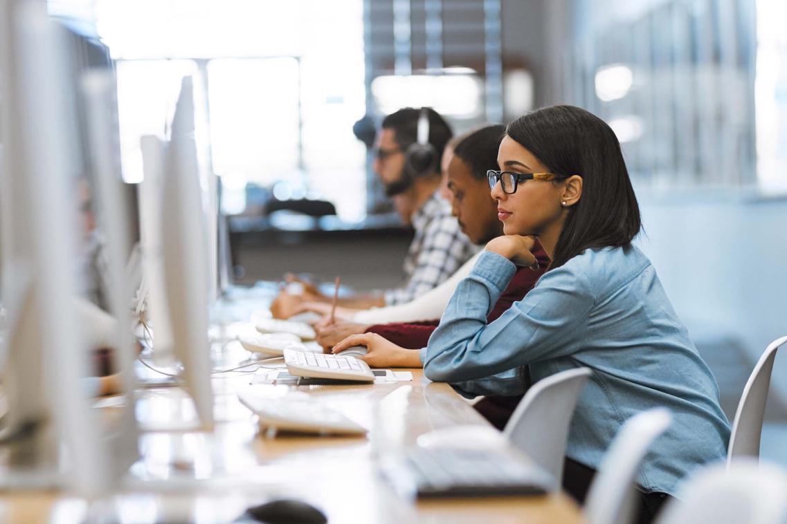 students in computer room