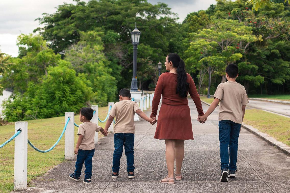 Mother with sons